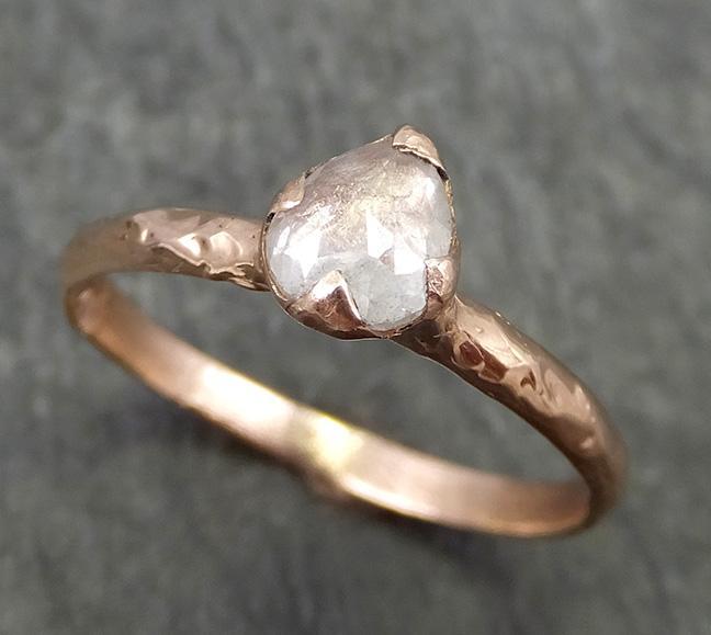 Fancy cut White Diamond Solitaire Engagement 14k Rose Gold Wedding Ring byAngeline 0686 - by Angeline
