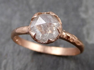 Fancy cut white Diamond Solitaire Engagement 14k Rose Gold Wedding Ring byAngeline 0723 - by Angeline