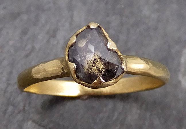 Fancy Cut Half Moon Diamond Solitaire Engagement 14k Gold Wedding Ring byAngeline 0732 - by Angeline