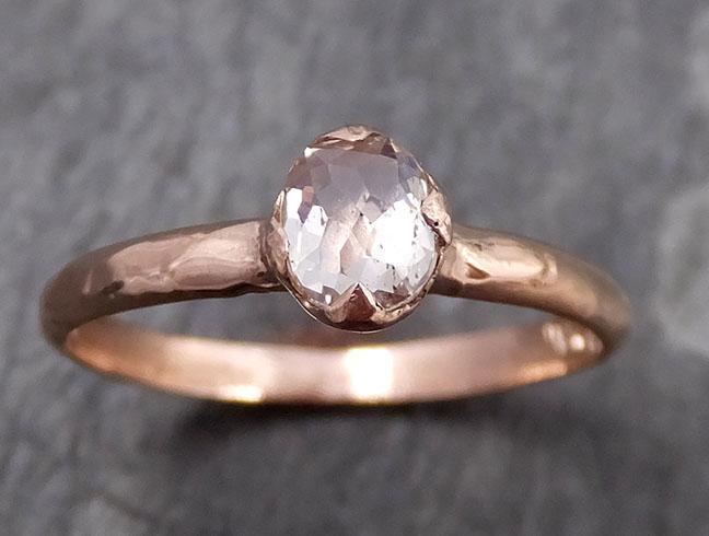 Fancy cut White Diamond Solitaire Engagement 14k Rose Gold Wedding Ring byAngeline 0742 - Gemstone ring by Angeline