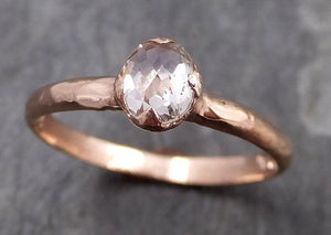 Fancy cut White Diamond Solitaire Engagement 14k Rose Gold Wedding Ring byAngeline 0742 - Gemstone ring by Angeline