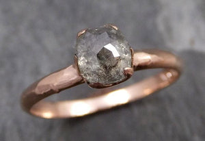 Fancy cut salt and pepper Diamond Engagement 14k Gold Wedding Ring byAngeline 0749 - Gemstone ring by Angeline