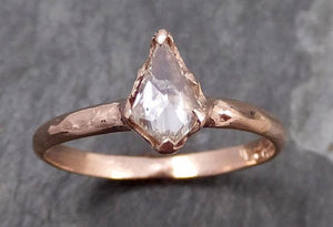 Fancy cut white Diamond Solitaire Engagement 14k Rose Gold Wedding Ring byAngeline 0753 - Gemstone ring by Angeline