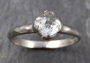 Fancy cut white Diamond Solitaire Engagement 14k White Gold Wedding Ring Diamond Ring byAngeline 0765 - Gemstone ring by Angeline