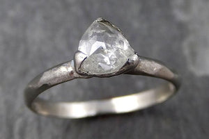 Fancy cut white Diamond Solitaire Engagement 14k White Gold Wedding Ring Diamond Ring byAngeline 0766 - Gemstone ring by Angeline