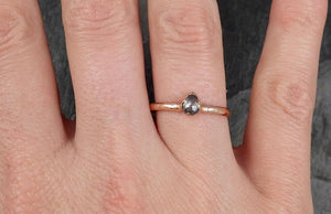 Fancy cut Salt and pepper Solitaire Diamond Engagement 14k Rose Gold Wedding Ring byAngeline 0788 - Gemstone ring by Angeline