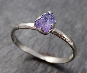 uncut Sapphire Solitaire Ring Custom One Of a Kind Gemstone Ring Bespoke byAngeline 0910 - by Angeline
