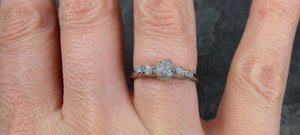 Custom Diamond White gold Engagement Ring Rough Gold Wedding Ring diamond Wedding Ring Rough Diamond Ring byAngeline 0913 - by Angeline