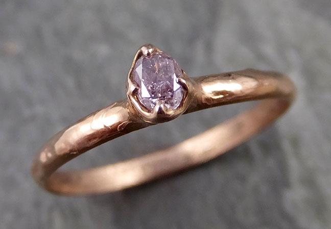 Dainty Fancy cut pink Diamond Solitaire Engagement 14k Rose Gold Wedding Ring Diamond Ring byAngeline 1078 - by Angeline