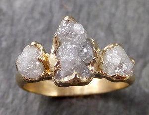 Rough Diamond 14k yellow gold Engagement Multi stone Wedding byAngeline 1083 - by Angeline