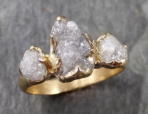 Rough Diamond 14k yellow gold Engagement Multi stone Wedding byAngeline 1083 - by Angeline