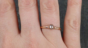Fancy cut Dainty White Diamond Solitaire Engagement 14k Rose Gold Wedding Ring byAngeline 1098 - by Angeline