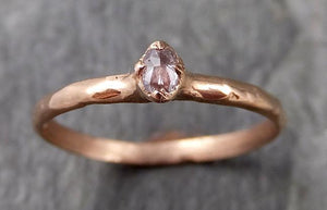 Fancy cut Dainty White Diamond Solitaire Engagement 14k Rose Gold Wedding Ring byAngeline 1126 - by Angeline