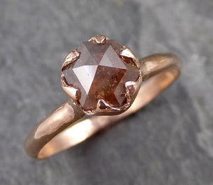 Fancy cut Orange Diamond Solitaire Engagement 14k Rose Gold Wedding Ring Diamond Ring byAngeline 1127 - by Angeline