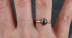 Fancy cut Orange Diamond Solitaire Engagement 14k Rose Gold Wedding Ring Diamond Ring byAngeline 1127 - by Angeline