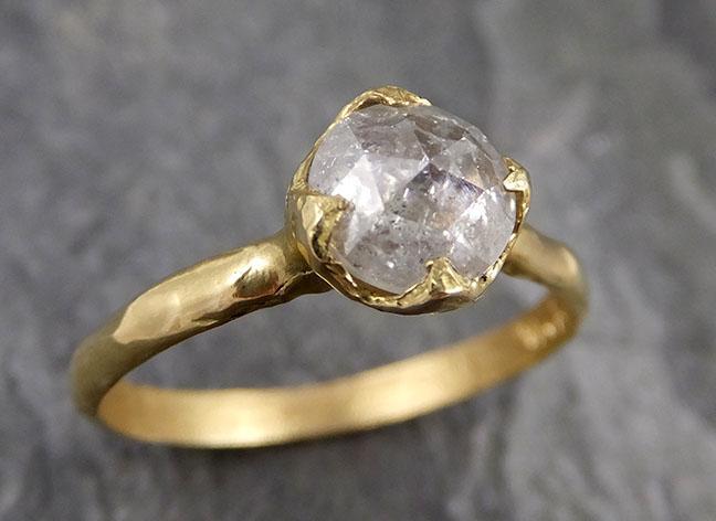 Fancy cut white Diamond Solitaire Engagement 18k yellow Gold Wedding Ring byAngeline 1256 - by Angeline