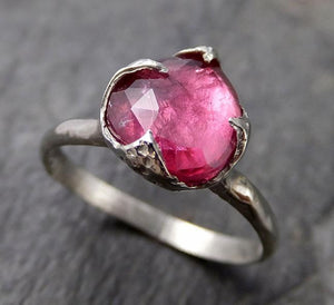 Fancy cut Spinel 18k white Gold statement Ring One Of a Kind Pink Gemstone Ring stone Ring byAngeline 1282 - by Angeline
