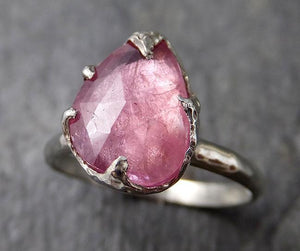 Fancy cut Spinel 18k white Gold statement Ring One Of a Kind Pink Gemstone Ring stone Ring byAngeline 1285 - by Angeline