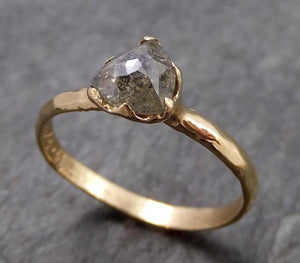Fancy cut Salt and pepper Diamond Engagement 14k yellow Gold Wedding Ring Diamond Ring byAngeline 0797 - Gemstone ring by Angeline