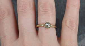 Fancy cut salt and pepper Diamond Solitaire Engagement 14k yellow Gold Wedding Ring byAngeline 0805 - Gemstone ring by Angeline