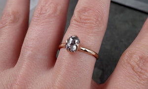 Fancy cut salt and pepper Diamond Engagement 14k Rose Gold Solitaire Wedding Ring byAngeline 1339 - by Angeline