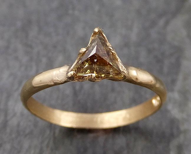 Fancy cut yellow/gold Diamond Solitaire Engagement 14k yellow Gold Wedding Ring byAngeline 0936 - by Angeline