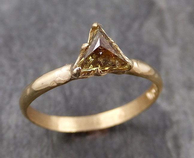 Fancy cut yellow/gold Diamond Solitaire Engagement 14k yellow Gold Wedding Ring byAngeline 0936 - by Angeline