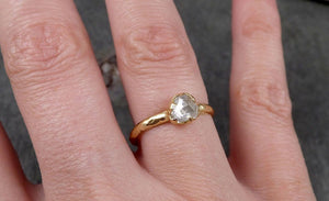 Fancy cut white Diamond Solitaire Engagement 18k yellow Gold Wedding Ring byAngeline 1395 - by Angeline