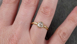Fancy cut white Diamond Solitaire Engagement 18k yellow Gold Wedding Ring byAngeline 1395 - by Angeline