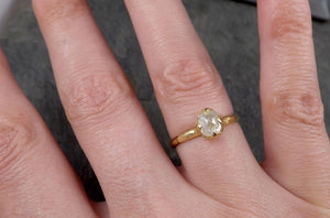 Fancy cut white Diamond Solitaire Engagement 18k yellow Gold Wedding Ring byAngeline 1396 - by Angeline