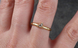 Fancy cut crescent moon diamond Engagement 18k Yellow Gold Solitaire Wedding Ring byAngeline 1449 - by Angeline