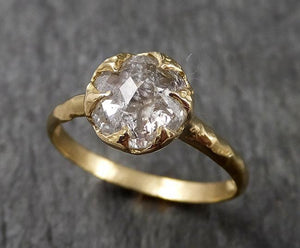 Fancy cut White Diamond Solitaire Engagement 18k yellow Gold Wedding Ring Diamond Ring byAngeline 1474 - by Angeline