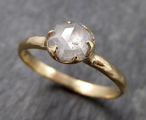 Fancy cut white Diamond Solitaire Engagement 18k yellow Gold Wedding Ring byAngeline 0944 - by Angeline