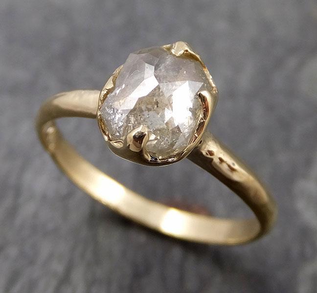 Fancy cut white Diamond Solitaire Engagement 18k yellow Gold Wedding Ring byAngeline 0945 - by Angeline