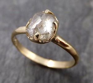 Fancy cut white Diamond Solitaire Engagement 18k yellow Gold Wedding Ring byAngeline 0945 - by Angeline