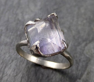 Partially faceted Ametrine 14k white gold Solitaire Ring Custom One Of a Kind Gemstone Ring Bespoke byAngeline 1030 - by Angeline
