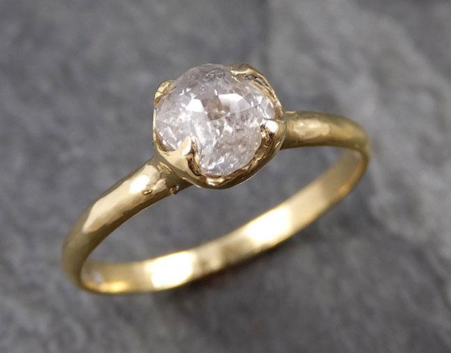Fancy cut white Diamond Solitaire Engagement 18k yellow Gold Wedding Ring byAngeline 1032 - by Angeline