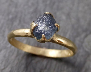 Raw Sapphire montana sapphire 18k yellow Gold Engagement Ring Blue Wedding Ring Custom Gemstone Ring Solitaire Ring byAngeline 1041 - by Angeline