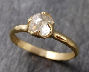Fancy cut white Diamond Solitaire Engagement 18k yellow Gold Wedding Ring byAngeline 1056 - by Angeline