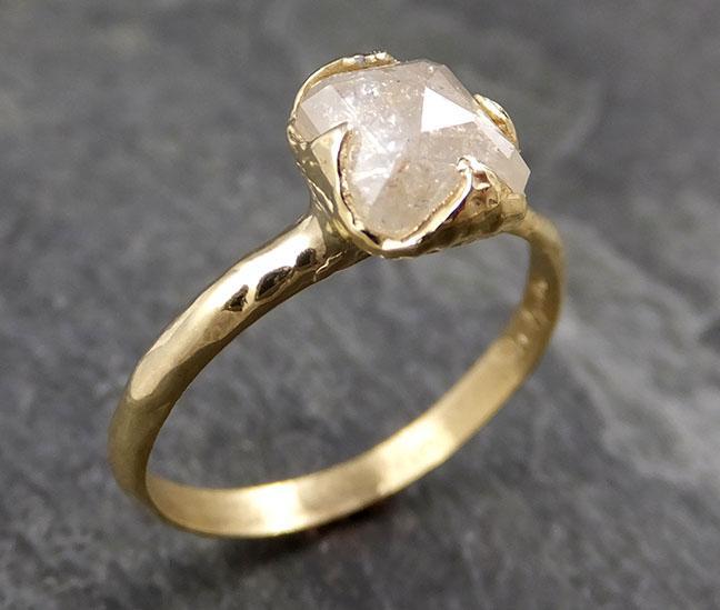 Fancy cut white Diamond Solitaire Engagement 18k yellow Gold Wedding Ring byAngeline 1057 - by Angeline