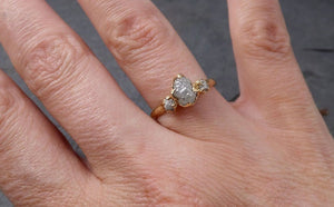raw rough diamond gold engagement multi stone rough gold wedding ring diamond wedding ring rough diamond ring byangeline 1878 Alternative Engagement