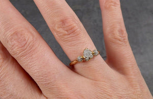 raw rough diamond gold engagement multi stone rough 14k gold wedding ring diamond wedding ring rough diamond ring byangeline c1882 Alternative Engagement