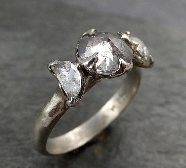 fancy cut salt and pepper diamond multi stone half moon diamonds engagement 14k white gold ring byangeline 1895 Alternative Engagement
