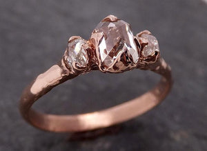 champagne fancy cut diamond engagement 14k rose gold multi stone wedding byangeline 1916 Alternative Engagement