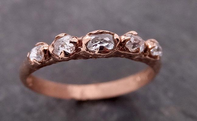 fancy cut diamond wedding band rose gold diamond wedding ring byangeline 1917 Alternative Engagement