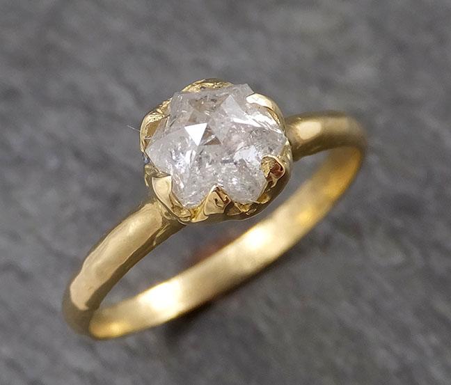 Fancy cut white Diamond Solitaire Engagement 18k yellow Gold Wedding Ring byAngeline 1523 - by Angeline