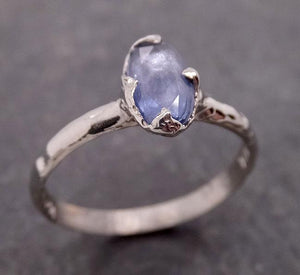 fancy cut blue sapphire 14k white gold solitaire ring gold gemstone engagement ring 1932 Alternative Engagement