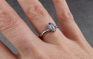 fancy cut blue sapphire 14k white gold solitaire ring gold gemstone engagement ring 1932 Alternative Engagement