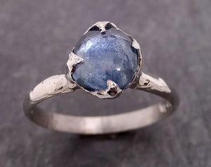 fancy cut montana blue sapphire 14k white gold solitaire ring gold gemstone engagement ring 1927 Alternative Engagement