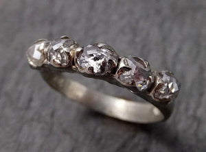 Fancy cut Contour Diamond Wedding Band 18k White Gold Diamond Wedding Ring byAngeline 1549 - by Angeline